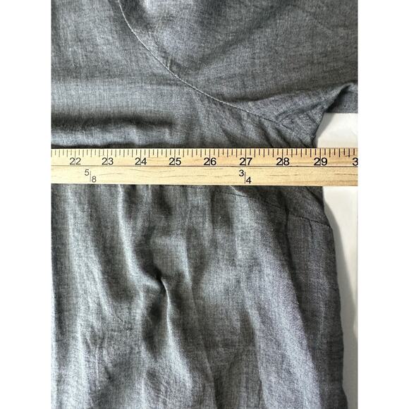 Du Jour Women’s 2XL Gray Peasant Blouse Embroidered Tasseled Cotton - Picture 12 of 14